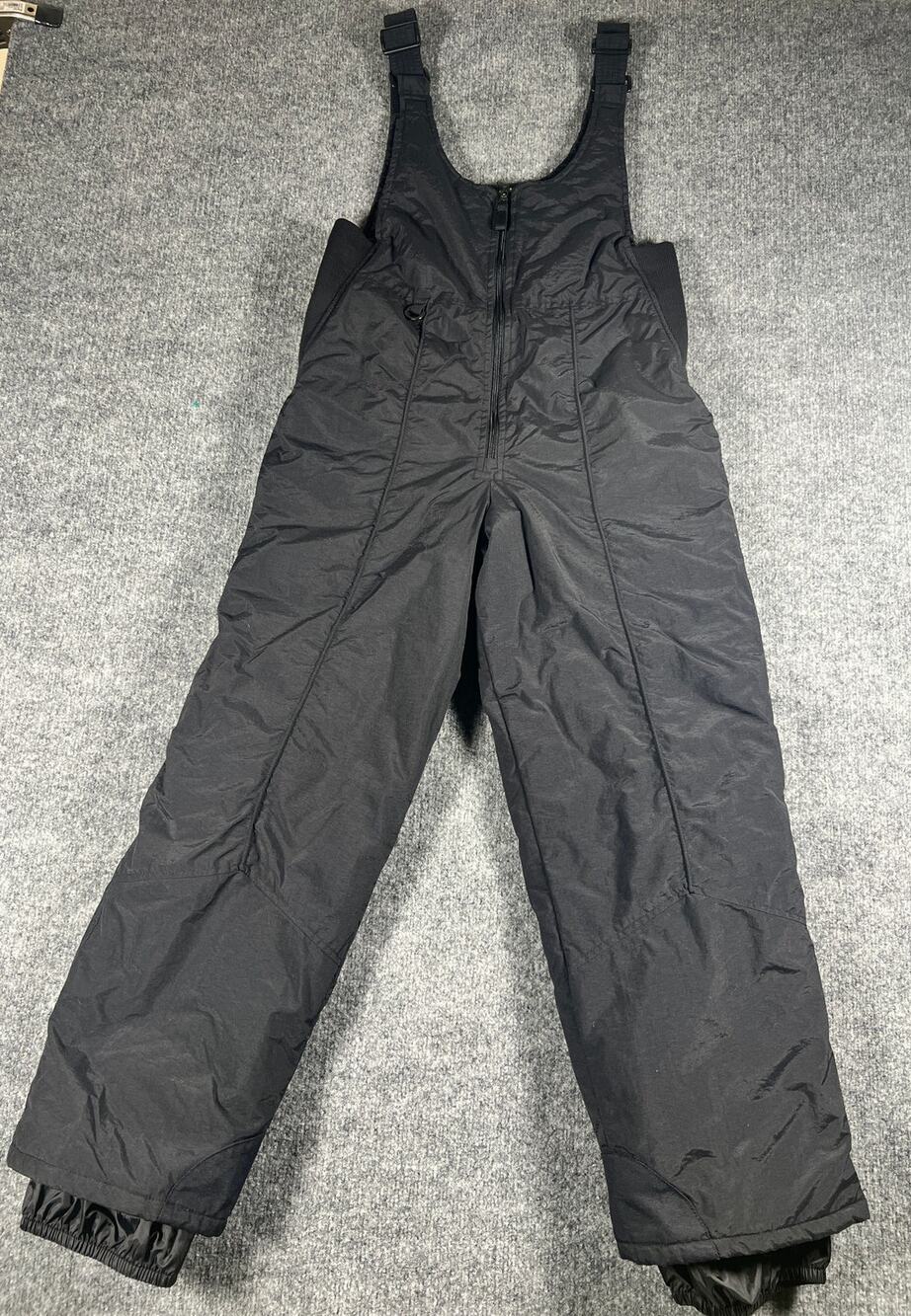 Vintage HEAD Ski Bib Snow Pants M Black Insulated Nylon Snowboard Overalls
